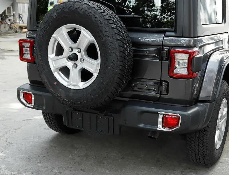 Новинка хромированная задняя крышка обрезанная рамка 2 шт. для Jeep Wrangler JL 2018 2019 не