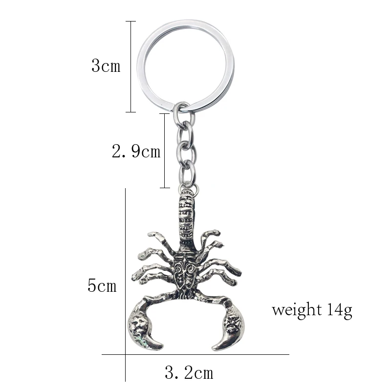 

Vintage Animal Scorpion Keychain Gothic Punk Metal Insect Men Key Chain Ring Holder Keychains Jewelry Drop Shipping Chaveiro