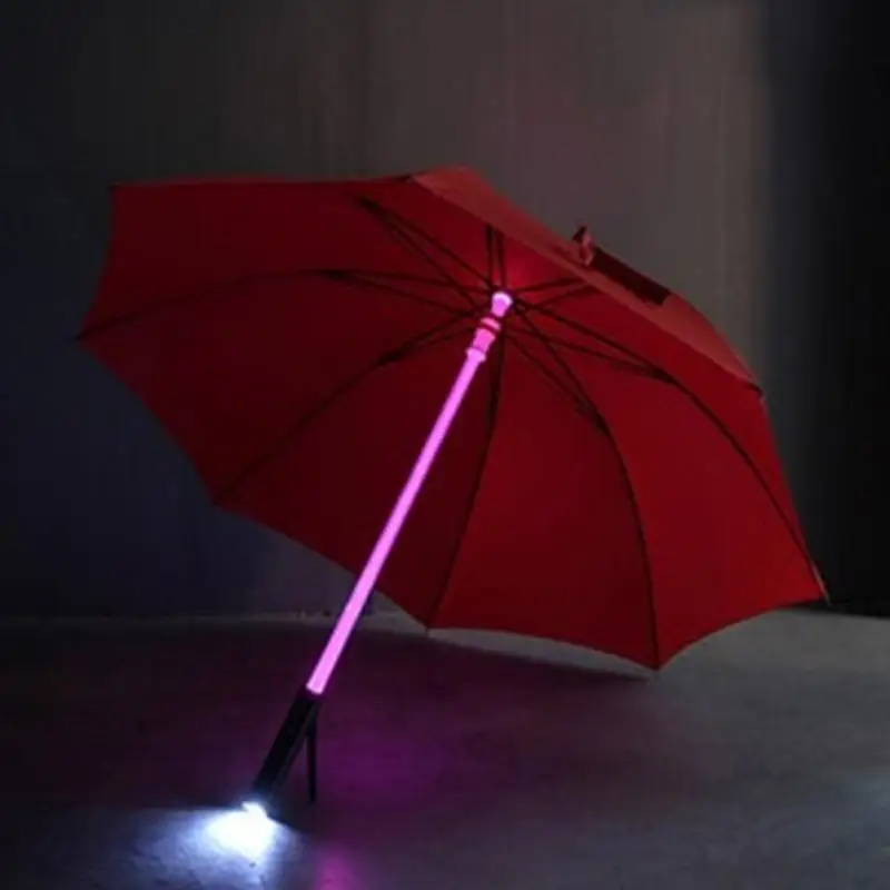 7 Color LED Lightsaber Light Up Umbrella Laser sword up Golf Umbrellas Changing On the Shaft/Built in Torch JJ-FKYS4- | Дом и сад