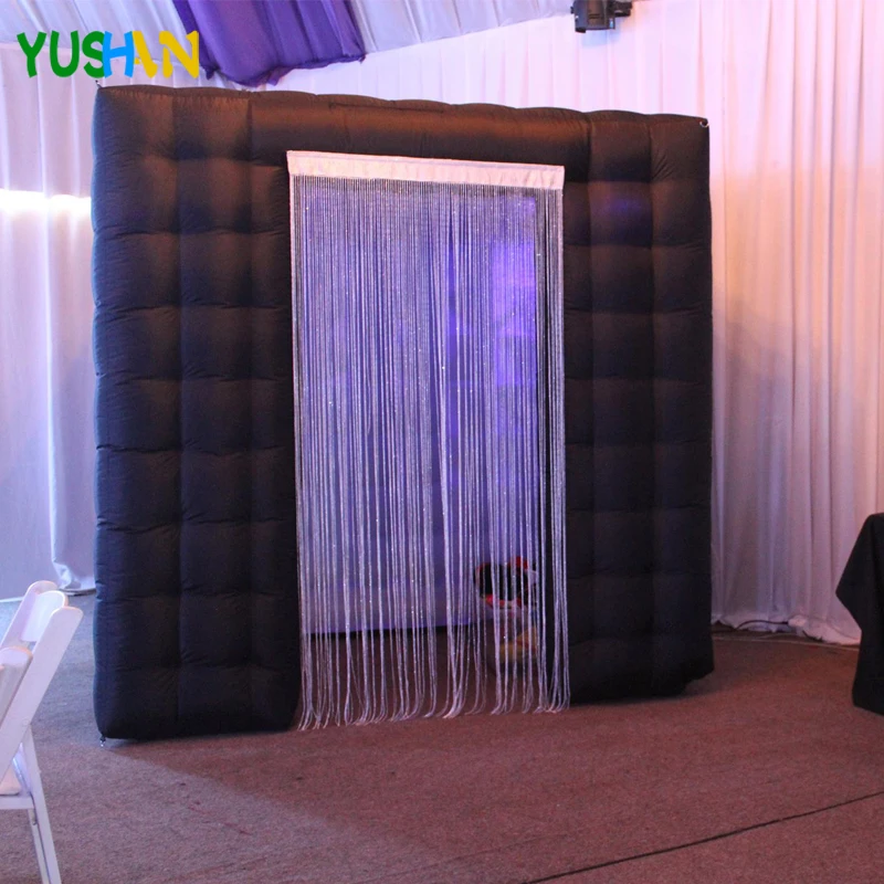 7.3FT кабины надувные Photo Booth вечерние фон для фотосъемки с светодиодный свет и