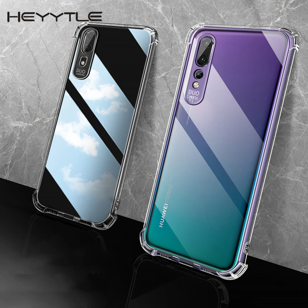 Ультратонкий Прозрачный чехол Heyytle для huawei P30 P20 Pro Y6 защита от падения mate 20 Lite