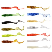 6cm 20pcs grub lure bait soft rubber silica worm lure fishing tackle for seewater and freshwater