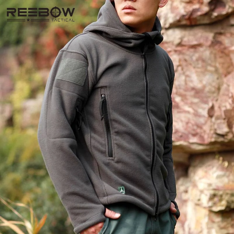 Мужская Флисовая Куртка REEBOW легкая тактическая куртка в стиле милитари для