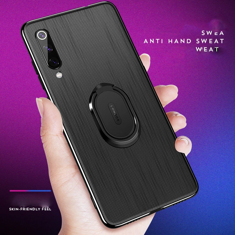 Чехлы Mi9 из искусственной кожи для Xiaomi Mi 9 чехол 6 39 '' держатель кольца на палец