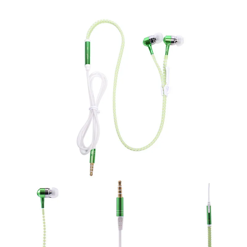 Великолепные наушники на молнии со светящимся светом 1 2 м стерео светящиеся с