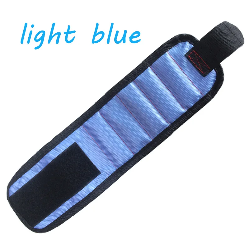 light blue Пятирядный магнитный браслет Geoeon со встроенным мощным магнитом, портативный комплект с винтовым креплением на запястье A28 - Цвет: light blue