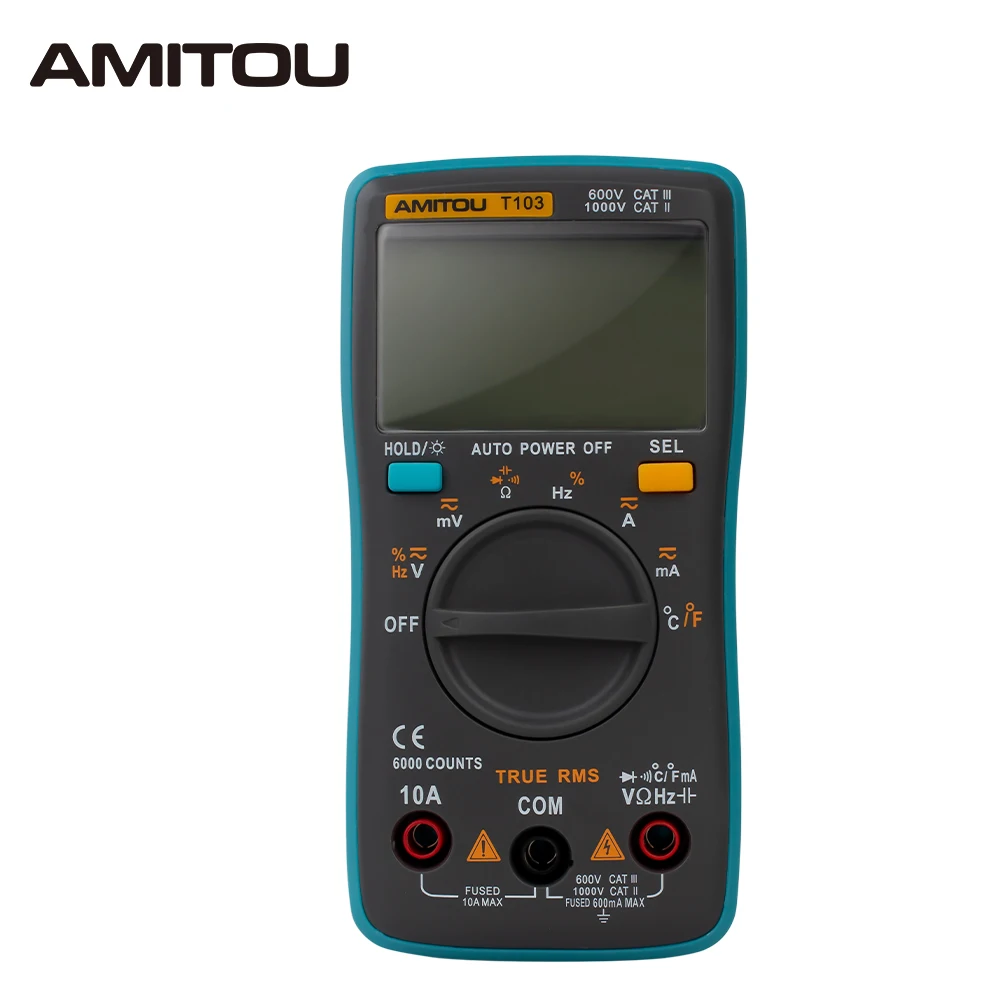 Amitou T103 Профессиональный цифровой мультиметр измеряющий мини истинные