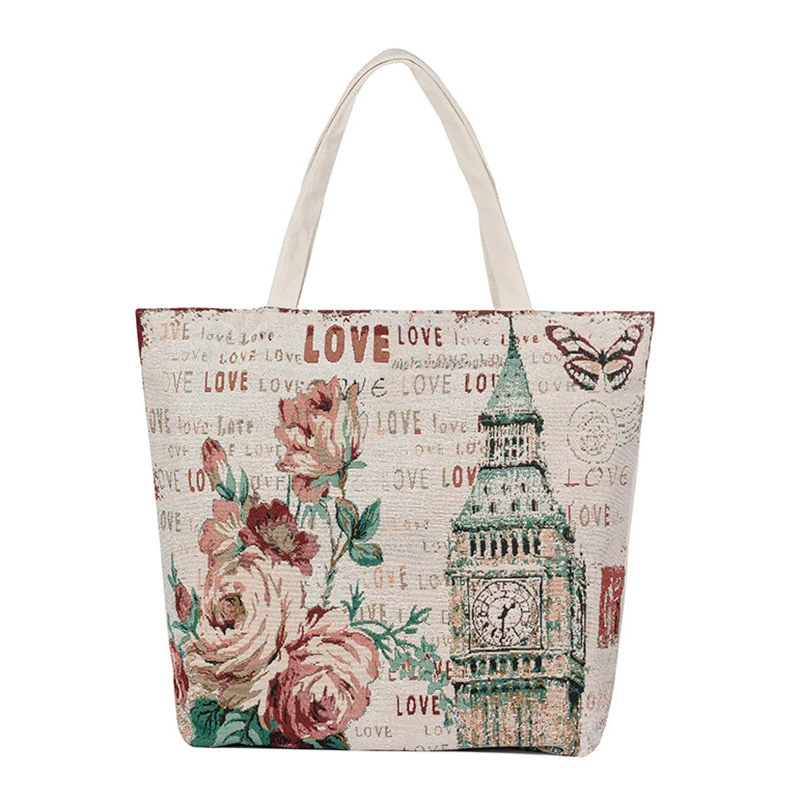 

OCEHNUU Big Casual Ladies Shoulder Bags Female Flowers Canvas Women Tote Handbags Large Bolso Mujer Shopping Bag Embroidery 2020