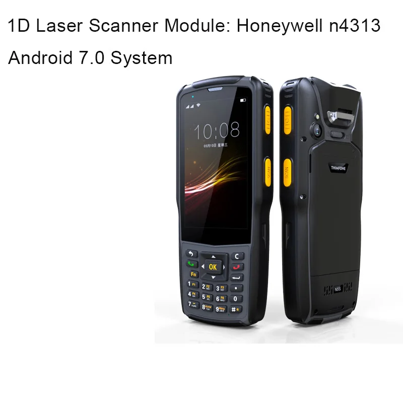 Прочный Android 7 0 1D лазерный сканер штрих кодов PDA Full Netcom|Сканеры| |