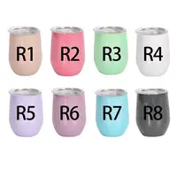 10pcs 12oz Glitter Tumbler Rainbow Paint Stainless Steel Wine Glass Thermos Coffee Mug Egg Cup Stemless Tumbler Bridesmaid Gifts