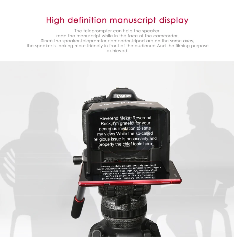 Bes tv iew T1 смартфон Teleprompter для Canon Nikon sony камера фотостудия DSLR для Youtube интервью видео камера ТВ станция