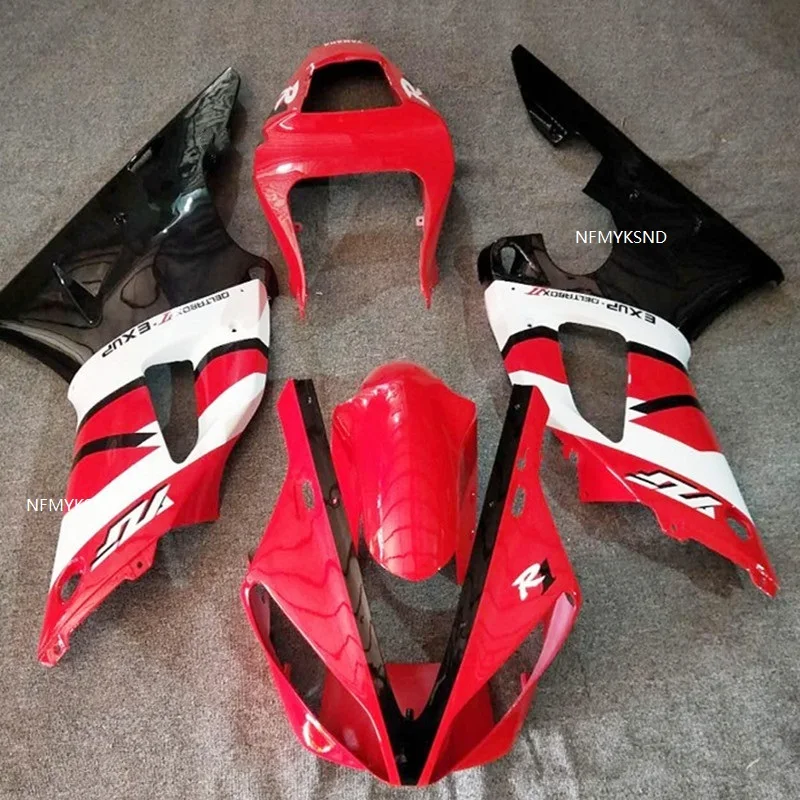 

Red & white body parts fit for YAMAHA black fairings YZFR1 2000 2001 yzf1000 YZFR1 00 01 ABS plastic parts