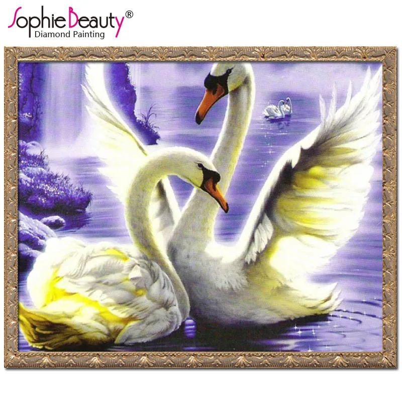 

Sophie Beauty, Романтичный подарок, Рукоделие, сделай сам, алмазная живопись, наборы крестиков, 3d Стразы, приклеенный кристалл, смола, любовник, леб...