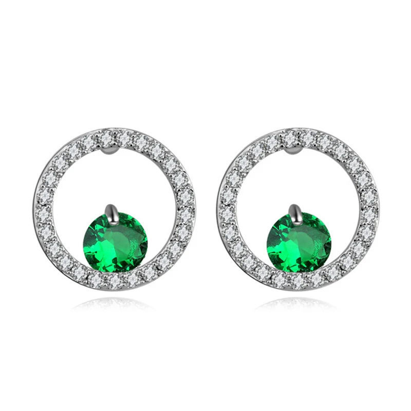 round white stone studs trendy wedding party jewelry for women accessories best bijoux gift girls | Украшения и аксессуары