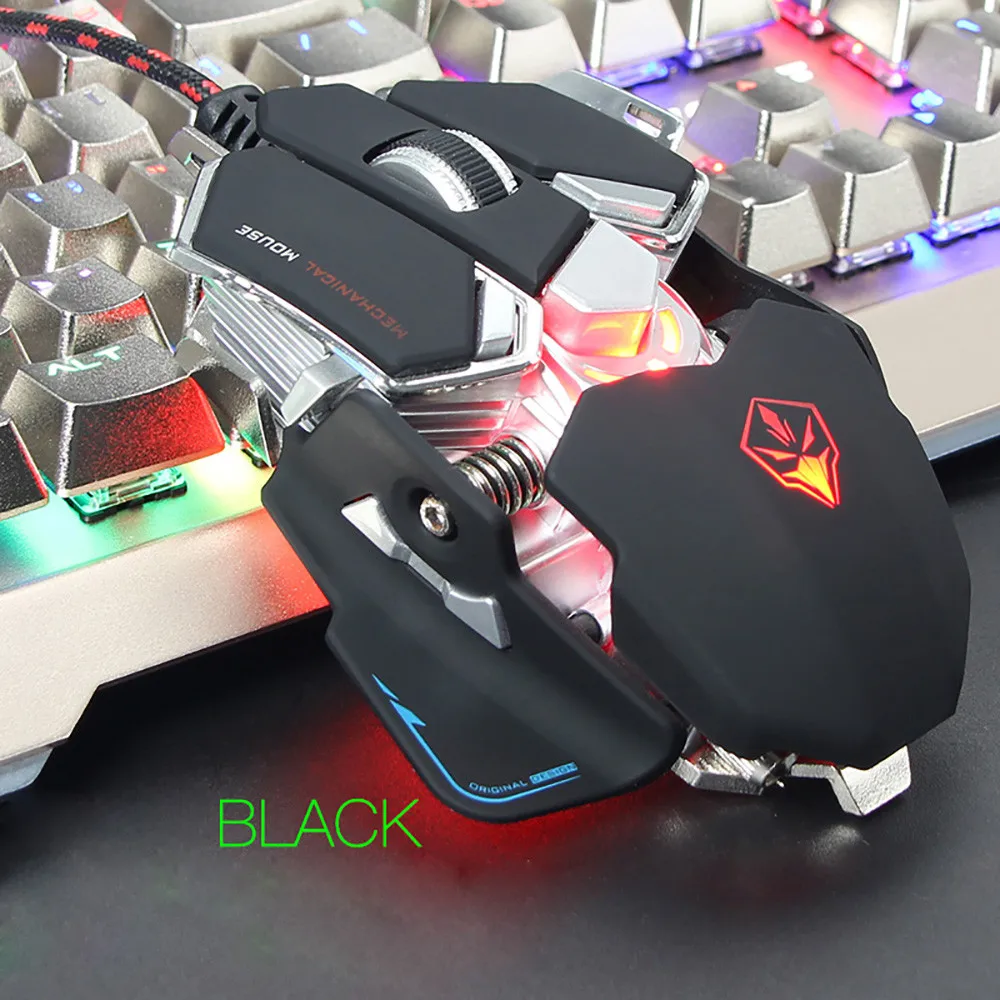G10 4000 dpi Регулируемая мышь игровая Проводная usb-мышь геймерская мышь USB оптическая Pro Gamer 9 кнопок 4 цвета со светлым ноутбуком# es