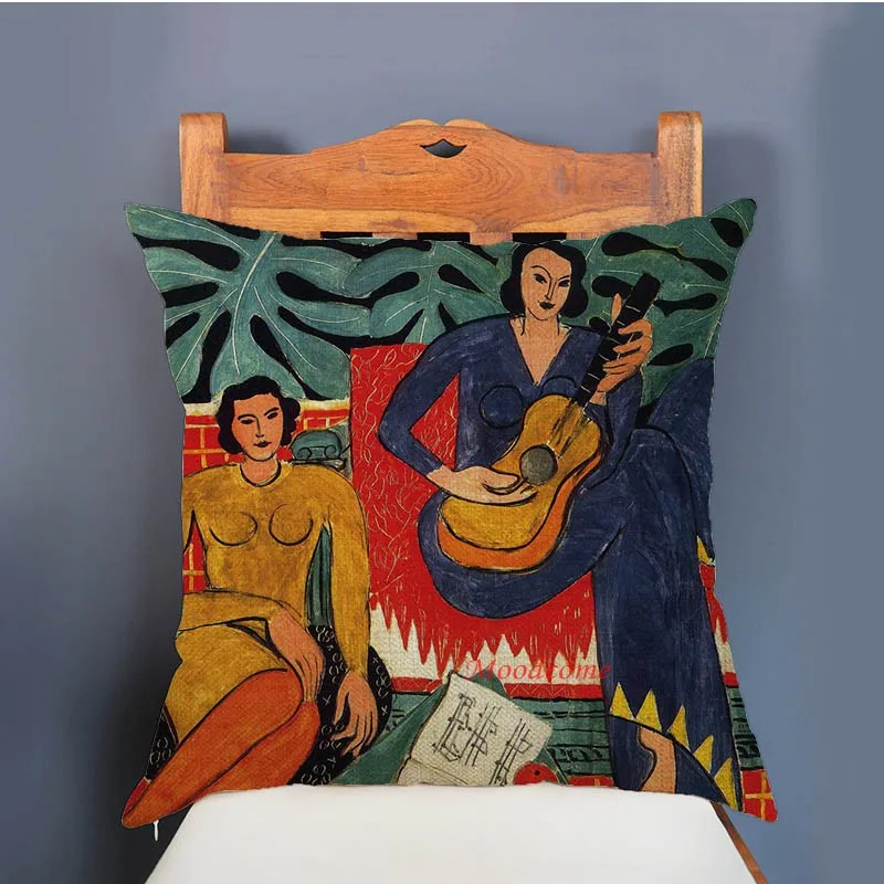 Henri Matisse мастерски танцовщица со шляпой радость жизни украшение дома Художественный Диванный чехол для подушки льняная наволочка