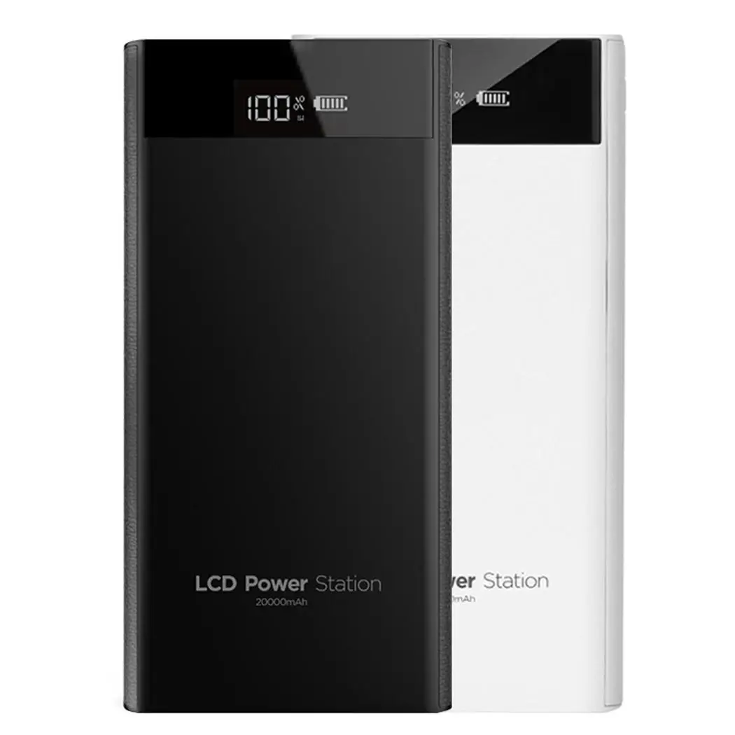 20000 мАч power Bank Dual USB портативный ЖК внешний аккумулятор для мобильных телефонов
