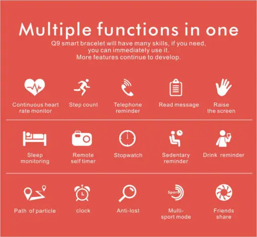 Смарт браслет часы монитор сердечного ритма кровяное давление IP67