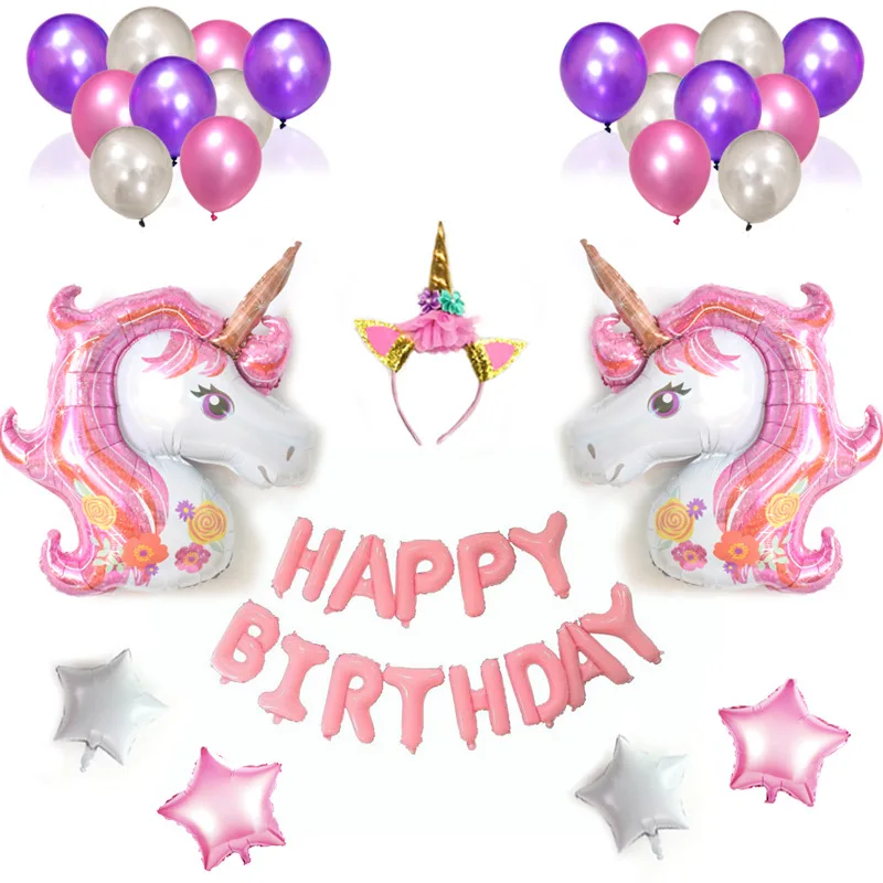 

Unicorn Letter Foil Balloons Helium Air Ball Toys Kids Adults Birthday Decorations Anniversaire Wedding Ballons Party Supplies