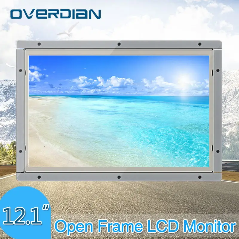 12 &quot/12 1 дюймов промышленный монитор VGA/USB/HDMI интерфейс металлический корпус