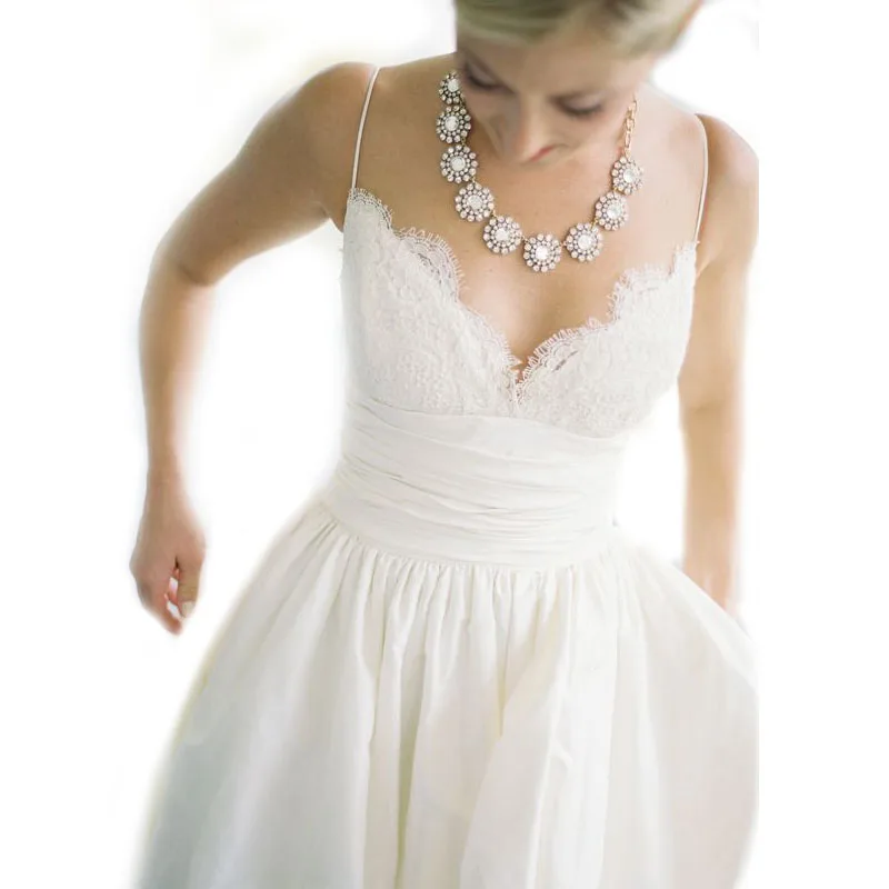 Простые Белые пляжные свадебные платья 2017 богемные сексуальные на тонких