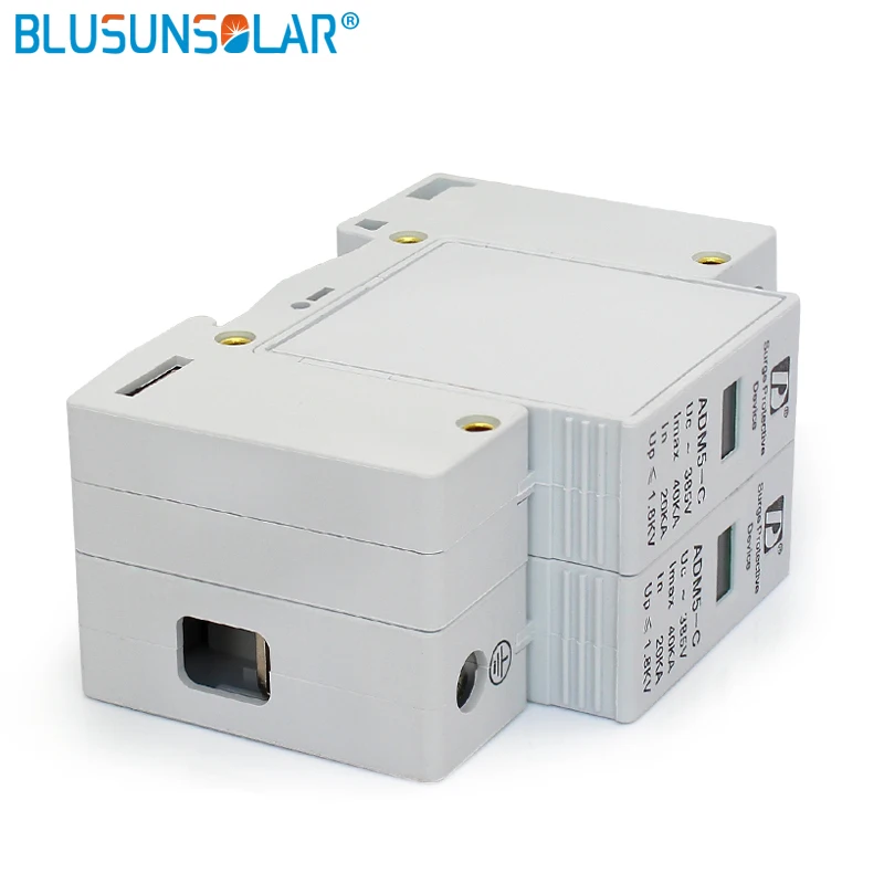 Высокое качество 20 40kA 2P + N 110V 220V 380V AC din рейка SPD низкая защита от скачков