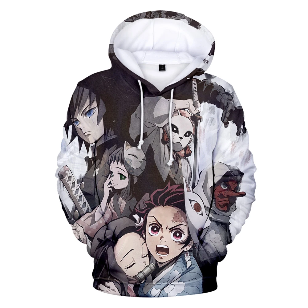 Узор демон Slayer: Kimetsu no Yaiba 3D персонажа из мультфильма толстовки Мода свет