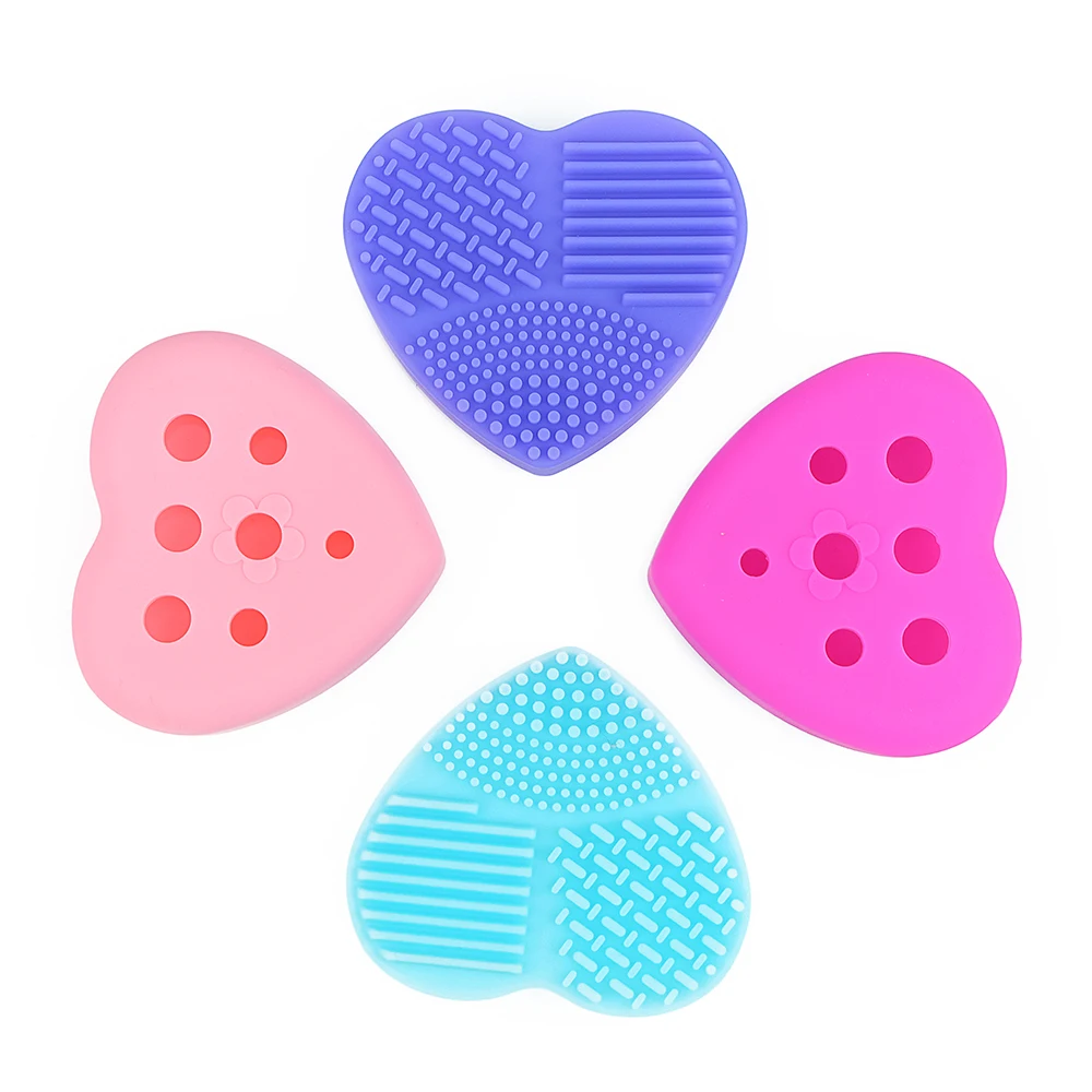 Силиконовая щетка для очистки яиц в форме сердца 1 шт. мытья кистей макияжа