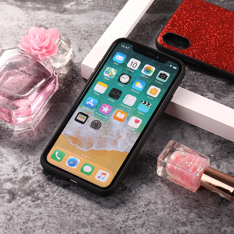 Чехол Starlight с алмазной строчкой для iPhone 6S 6 7 8 Plus Xs Max магнитные автомобильные чехлы