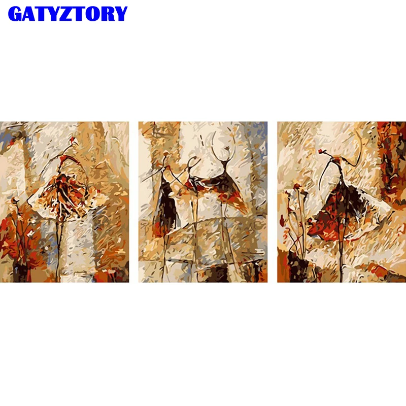 

Frameless Ballet Dancer DIY Painting By Numbers Acrylic Picture Abstract Hand Painted Oil Painting For Home Decor 40x50
