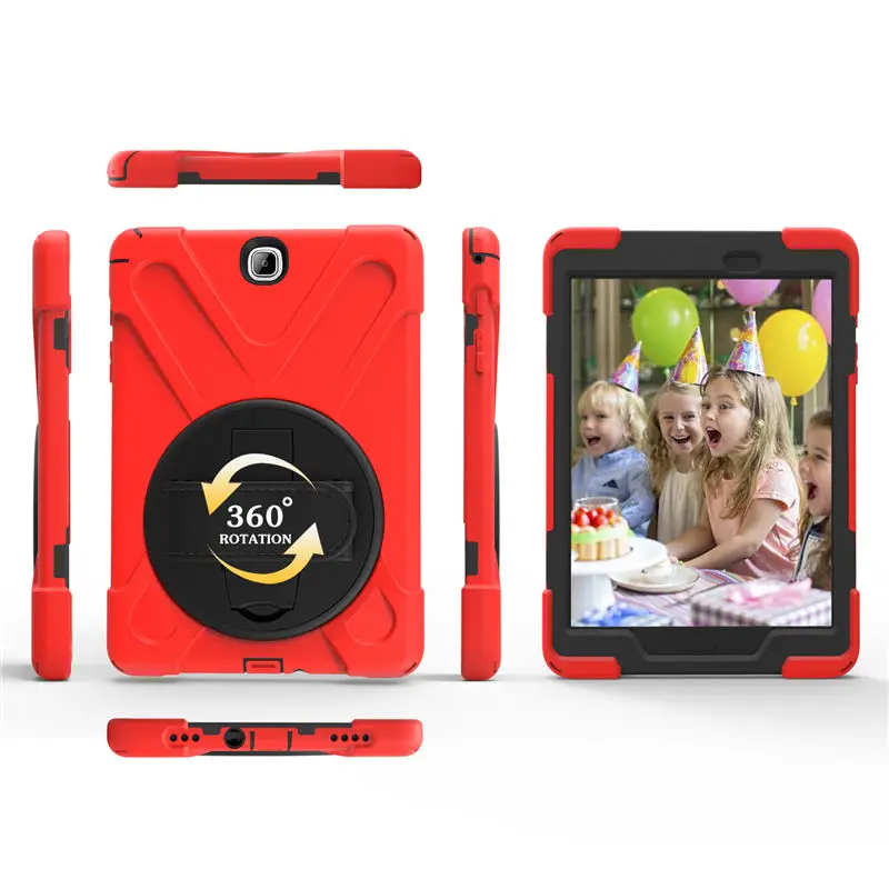 Силиконовый + ручной пластиковый чехол для Samsung Galaxy Tab A 10. 0 SM-T550 T555 T550 детский