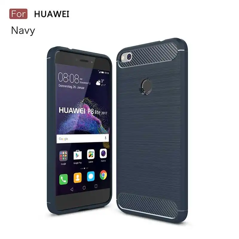 Модный противоударный мягкий силиконовый чехол Mokoemi 5," для huawei Honor 8 Lite, чехол для huawei Honor 8 Lite, чехол для телефона - Цвет: Navy Blue