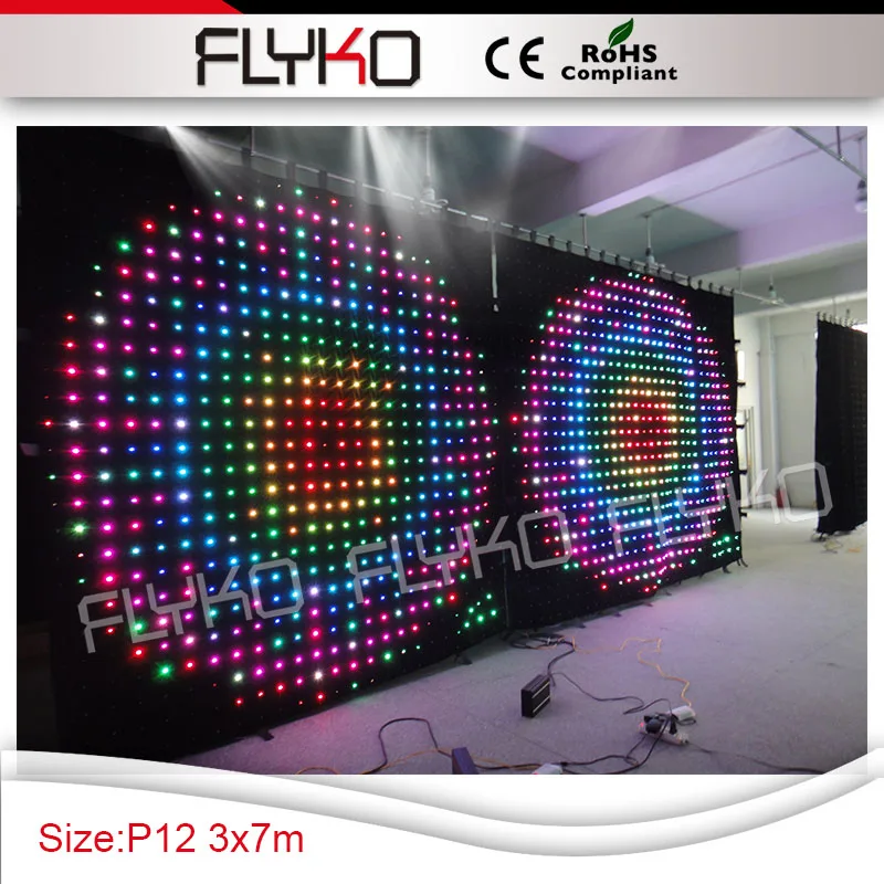 

Новейшая модель p120мм 3х7м креативные комнатные шторы с дисплеем гибкие мягкие светодиодные видео шторы