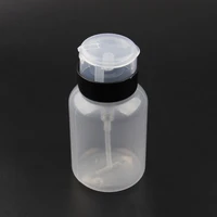 1pc 200ml professional nail art tool nail polish remover bottle with black lockable plastic cap nail pump bottles