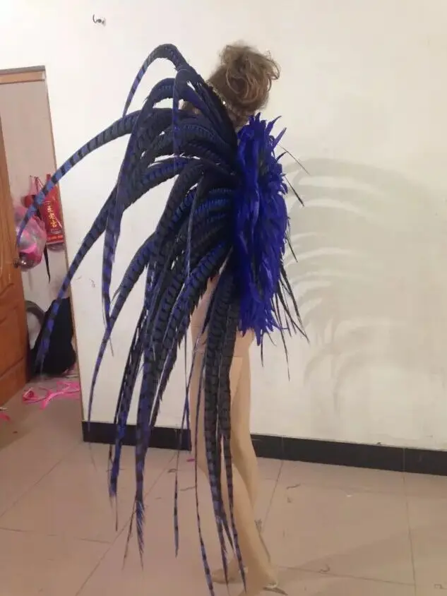 Латинские танцы Самба аксессуары Модный изысканный головной убор перья