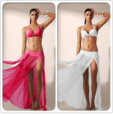 ITFABS 5 Colors NEW Sexy Bikini Cover Up Swimsuit Sheer Beach Maxi Veil Sarong Skirt | Женская одежда