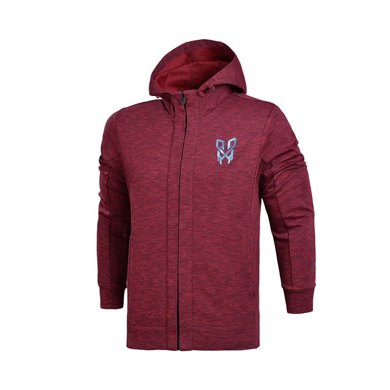 Li-Ning мужские баскетбольные трикотажные куртки FZ с капюшоном, Профессиональные удобные спортивные свитера с подкладкой для фитнеса AWDN123 CJFM18