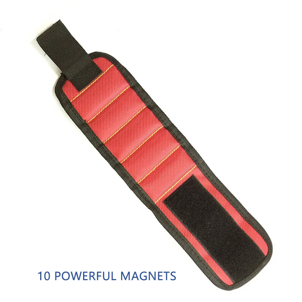 10 powerful magnets Опора на запястье, крепкий магнитный держатель для винта, напульсник, ремешок, инструмент, сумка для браслетов, сумка, винты, держатель для сверла - Цвет: 10 powerful magnets