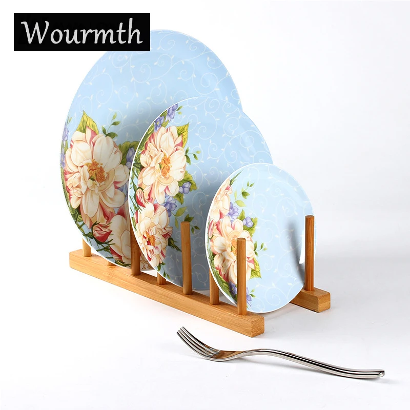 Керамические тарелки WOURMTH оригинальная обеденная тарелка из костяного фарфора 8