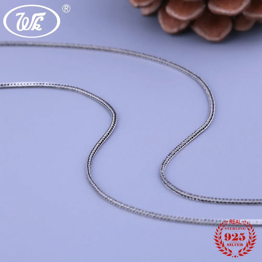 WK ретро Длинные 925 Серебряная цепочка Цепочки и ожерелья Jewellery Для женщин мужчин