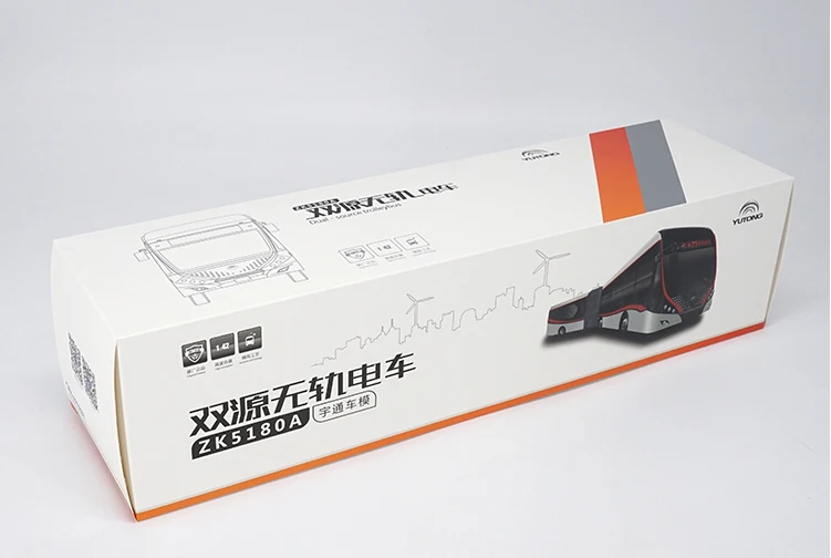 1/42 YuTong автобус ZK5180A городской автобус троллейбус сочлененный автобус литой под давлением модель автобуса Подарочная коллекция оригинальная коробка