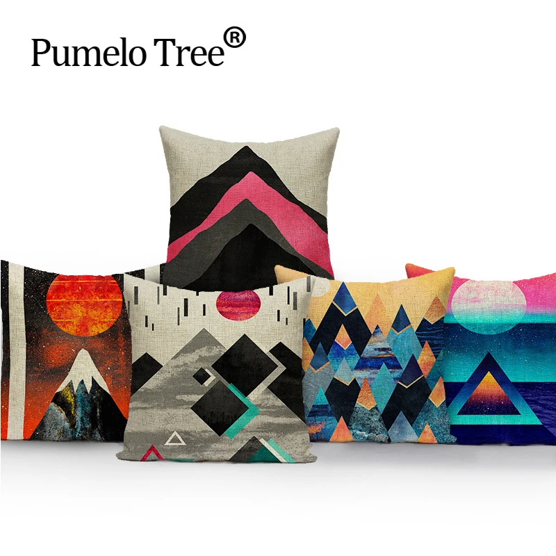 

Скандинавские подушки геометрические абстрактные геометрические фотообои Прямая поставка наволочки льняные домашние декоративные Чехлы