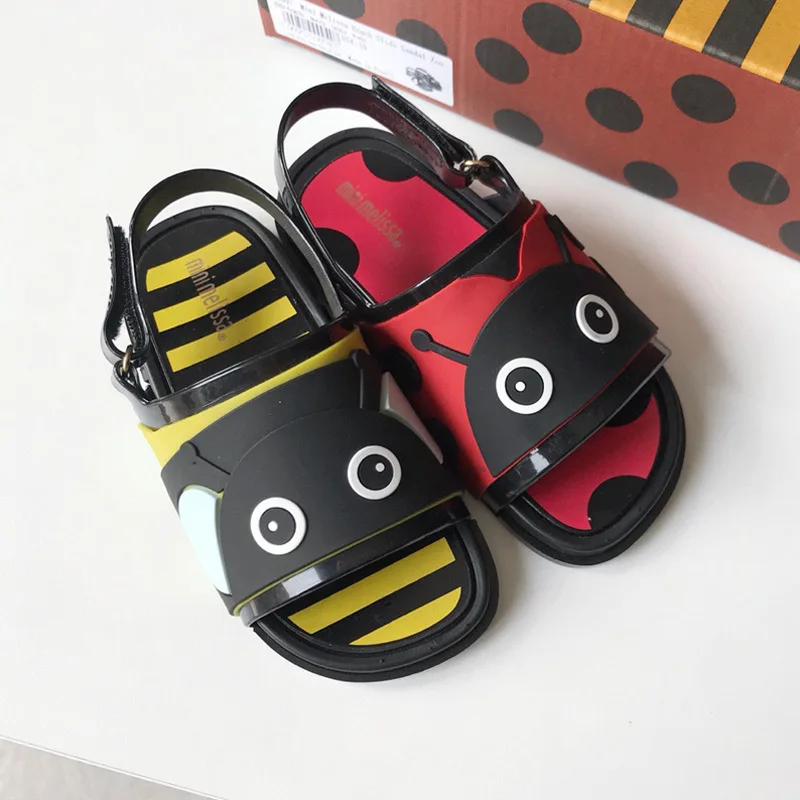 Mini Melissa Ultragirl/ г. новые оригинальные сандалии для девочек бразильские прозрачные сандалии Нескользящие Детские пляжные сандалии для малышей, 13,5-18,5 см