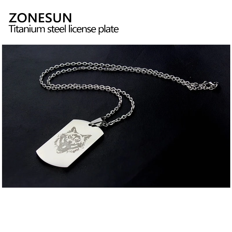 ZONESUN персонализированная подвеска для мужчин в стиле милитари с гравировкой букв