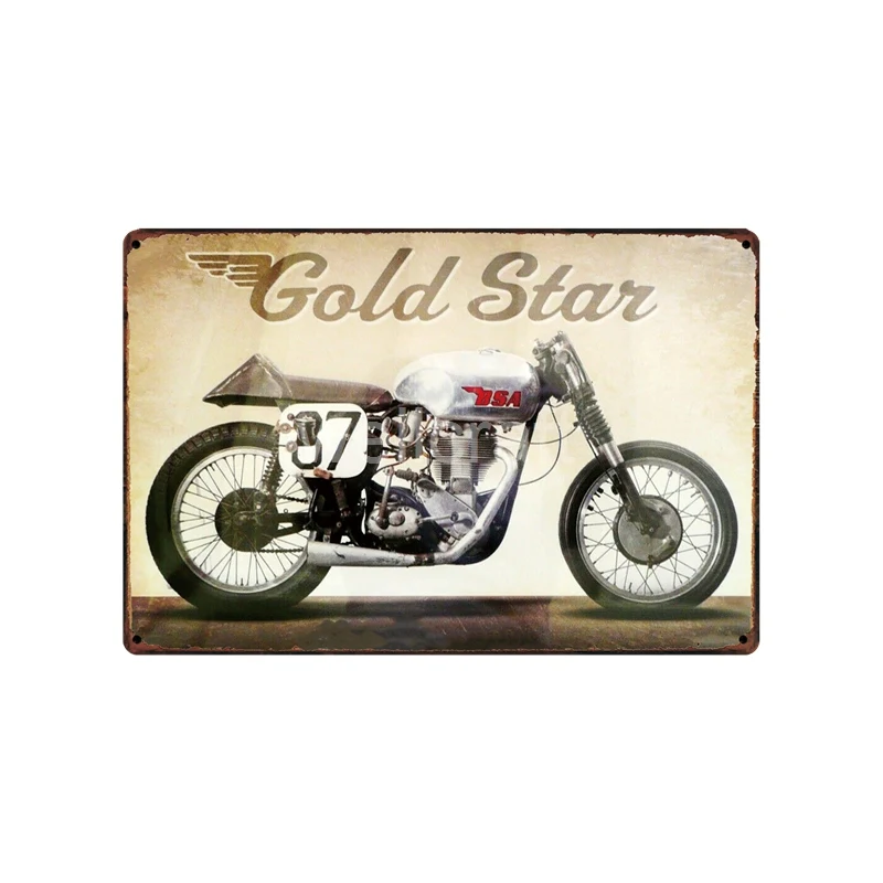 [WellCraft] BSA Veapa Norton двигатель оловянный знак настенные плакаты художественная винтажная живопись индивидуальный Декор LT-1735 - Цвет: SA-6600