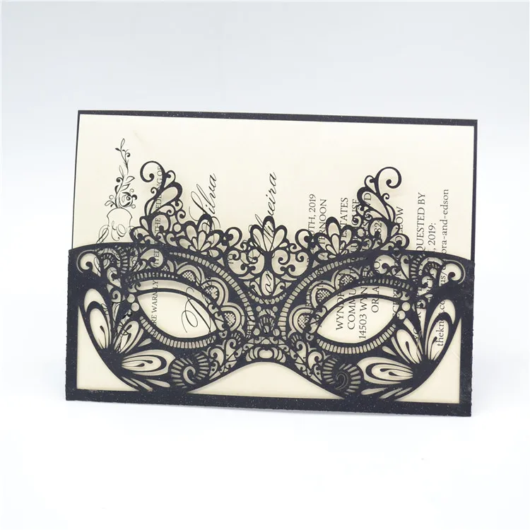 Лазерная маска маскарадная вечеринка свадебные пригласительные