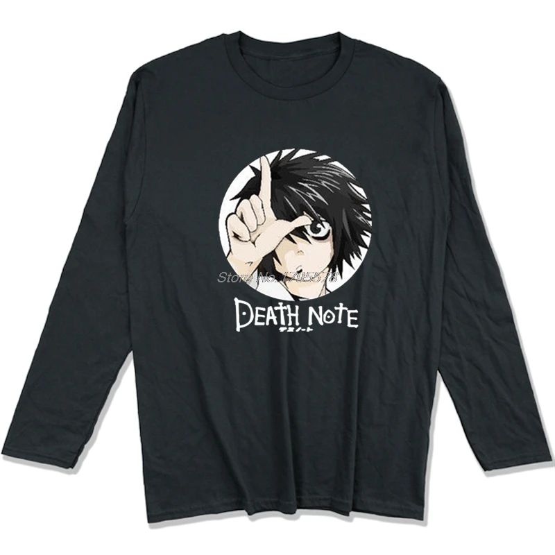 Мода Death Note L борьба аниме футболка &quotМанга&quot забавная Повседневная брендовые
