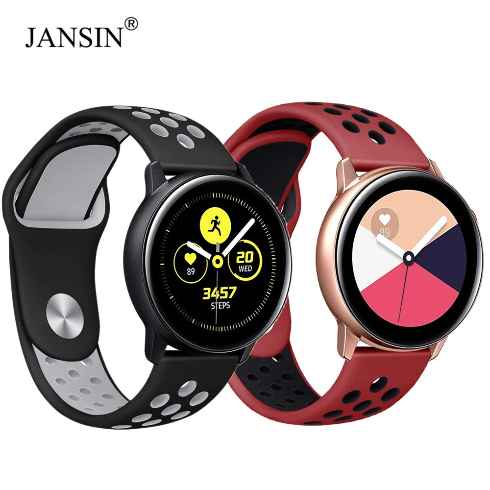20 мм 22 силиконовый ремешок для часов Samsung Galaxy Watch активный быстросъемный браслет 42