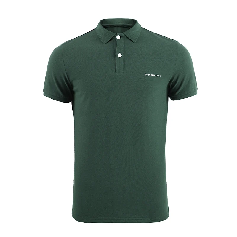 Pioneer Camp Golf Polo рубашка мужская из хлопка с коротким рукавом Повседневная Мужская s Polo Базовая летняя розовая фиолетовая темно-синяя рубашка поло мужская - Цвет: Зеленый