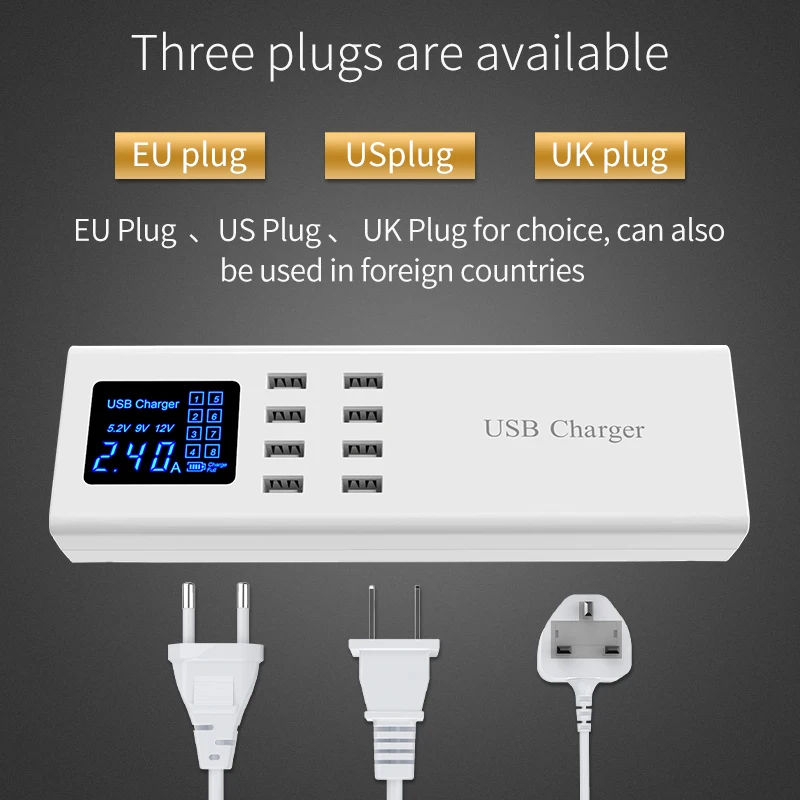 Зарядное устройство для iPhone X Samsung S10 Xiaomi 8 USB портов|Зарядные устройства телефонов|